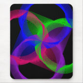 Colorful Circular Blend Geometric Mouse Pad Muismat (Voorkant)