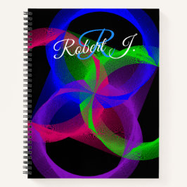 Colorful Circular Blend Geometric Spiral Notebook Notitieboek