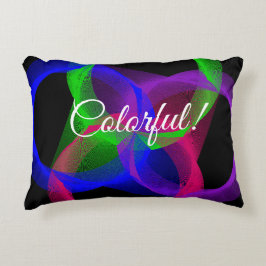 Colorful Circular Geometric Accent Pillow Accent Kussen