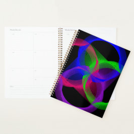 Colorful Circular Geometric Blend Spiral Planner