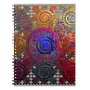 Colorful Circular Hotplaten Spiral Notitieboek