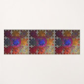 Colorful Circular Hotplaten Yoga Mat (Voorkant (horizontaal))