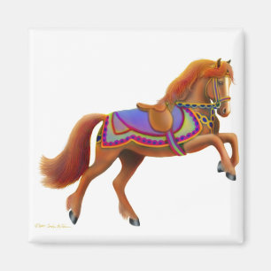 Colorful Circus Horse Magnet Magneet
