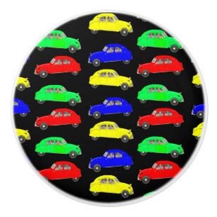 Colorful Citroen 2 CV Tiled Pattern Keramische Knop