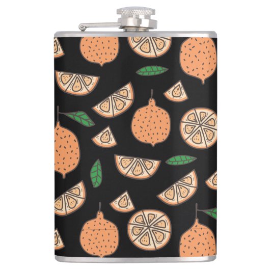 Colorful Citrus Pattern Flask Heupfles (Voorkant)