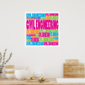 Colorful Civil Engineering Poster (Keuken)