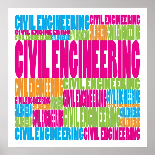 Colorful Civil Engineering Poster (Voorkant)