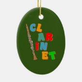 Colorful Clarinet Keramisch Ornament (Achterkant)