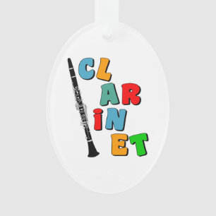 Colorful Clarinet Ornament