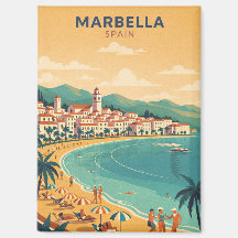 Colorful Classic Marbella Spain Travel Elegant Art