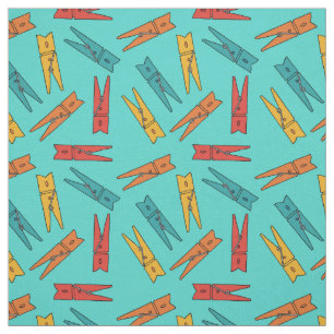 Colorful Clothes Pegs Laundry Room Stof
