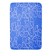 Colorful Clouds Rain Blue Pattern Badmat (Voorkant Verticaal)