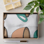 Colorful Coffee Cup Pattern Tissuepapier (Geschenk)