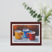 Colorful Coffee Mugs Briefkaart (Staand voorkant)