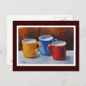 Colorful Coffee Mugs Briefkaart (Voorkant / Achterkant)