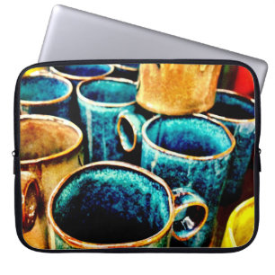 Colorful Coffee Mugs Gifts for Coffee Lovers Laptop Sleeve