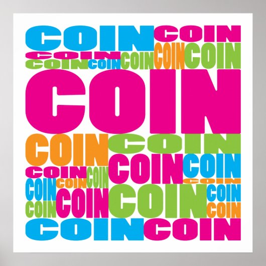 Colorful Coin Poster (Voorkant)