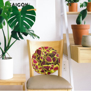 Colorful Coleus Plant Leaves Floral Rond Kussen