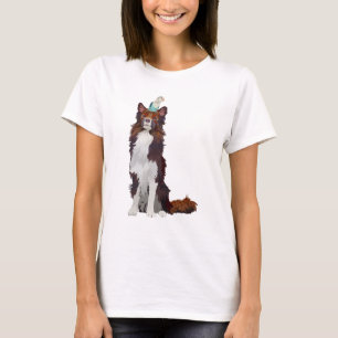 COLORFUL COLLIE EN BLUE BIRD T-SHIRT