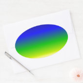 Colorful Color Gepersonaliseerd Designer Ovale Sticker (Envelop)
