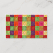 Colorful Color Grid Pattern Yellow Visitekaartje (Achterkant)