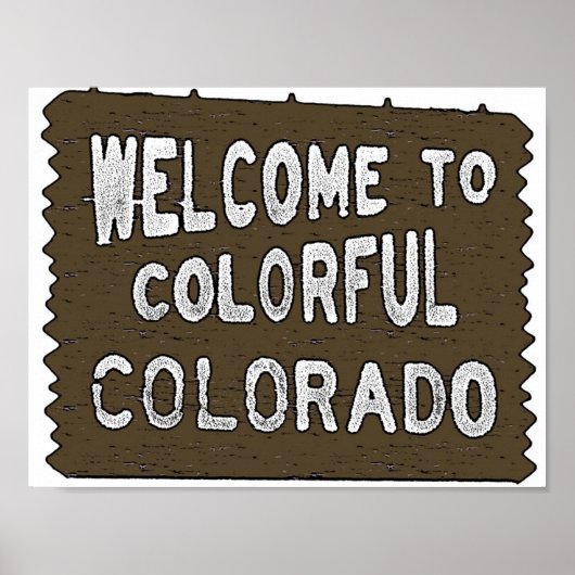 Colorful Colorado — poster met aangepaste tekengro (Voorkant)
