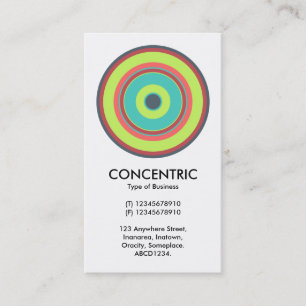 Colorful Concentric Circle 04 Visitekaartje