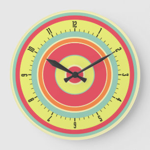 Colorful Concentric Circles 01 Grote Klok