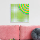 Colorful Concentric Circles Canvas Afdruk (Insitu (Woonkamer))