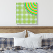 Colorful Concentric Circles Canvas Afdruk (Insitu (Slaapkamer))