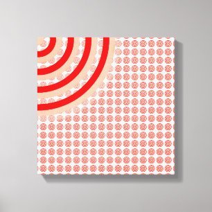 Colorful Concentric Circles Split Canvas Afdruk