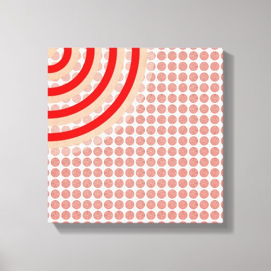 Colorful Concentric Circles Split Canvas Afdruk (Voorkant)
