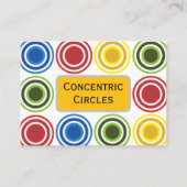 Colorful Concentric Circles Visitekaartje (Voorkant)