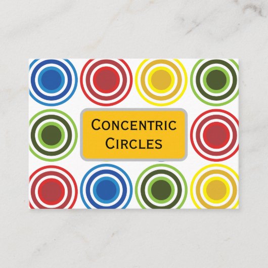 Colorful Concentric Circles Visitekaartje (Voorkant)