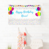 Colorful Confetti and Balloons Happy Birthday Spandoek (Insitu)