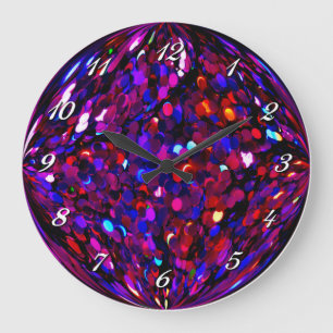 Colorful Confetti Ball Wall Clock Grote Klok