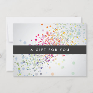 Colorful Confetti Bokeh on Grey Cadeat Certificate