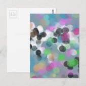 Colorful Confetti Bokeh Stippen Briefkaart (Voorkant / Achterkant)
