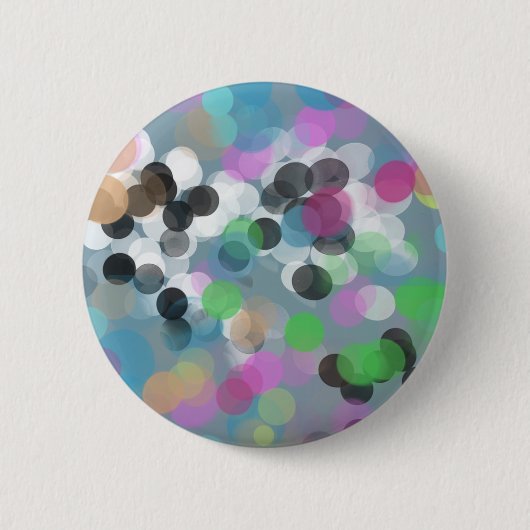 Colorful Confetti Bokeh Stippen Ronde Button 5,7 Cm (Voorkant)