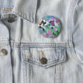 Colorful Confetti Bokeh Stippen Ronde Button 5,7 Cm (In situ)