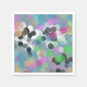 Colorful Confetti Bokeh Stippen Servetten
