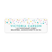 Colorful Confetti Celebration Etiket (Voorkant)