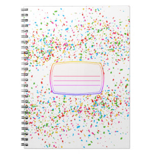 Colorful confetti composito notitieboek