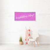 Colorful Confetti Handwriting Gefeliciteerd Spandoek (Insitu)