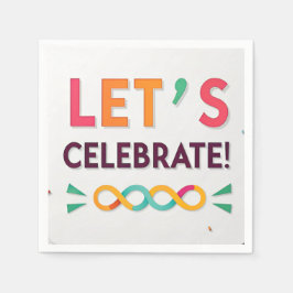 Colorful Confetti “Let’s Celebrate!” Party Design Servet
