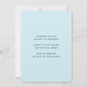 Colorful Confetti Pastel Blue Kids Birthday Kaart (Achterkant)