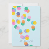 Colorful Confetti Pastel Blue Kids Birthday Kaart (Voorkant)