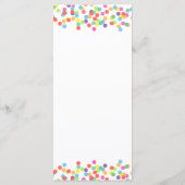 Colorful Confetti Rainbow Fun Wedding Menu (Achterkant)