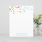 Colorful Confetti Stationery (Staand voorkant)