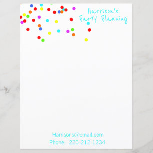 Colorful Confetti Stationery